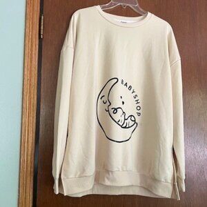 Women's Baby Shop size Xl lightweight sweatshirt light yellow